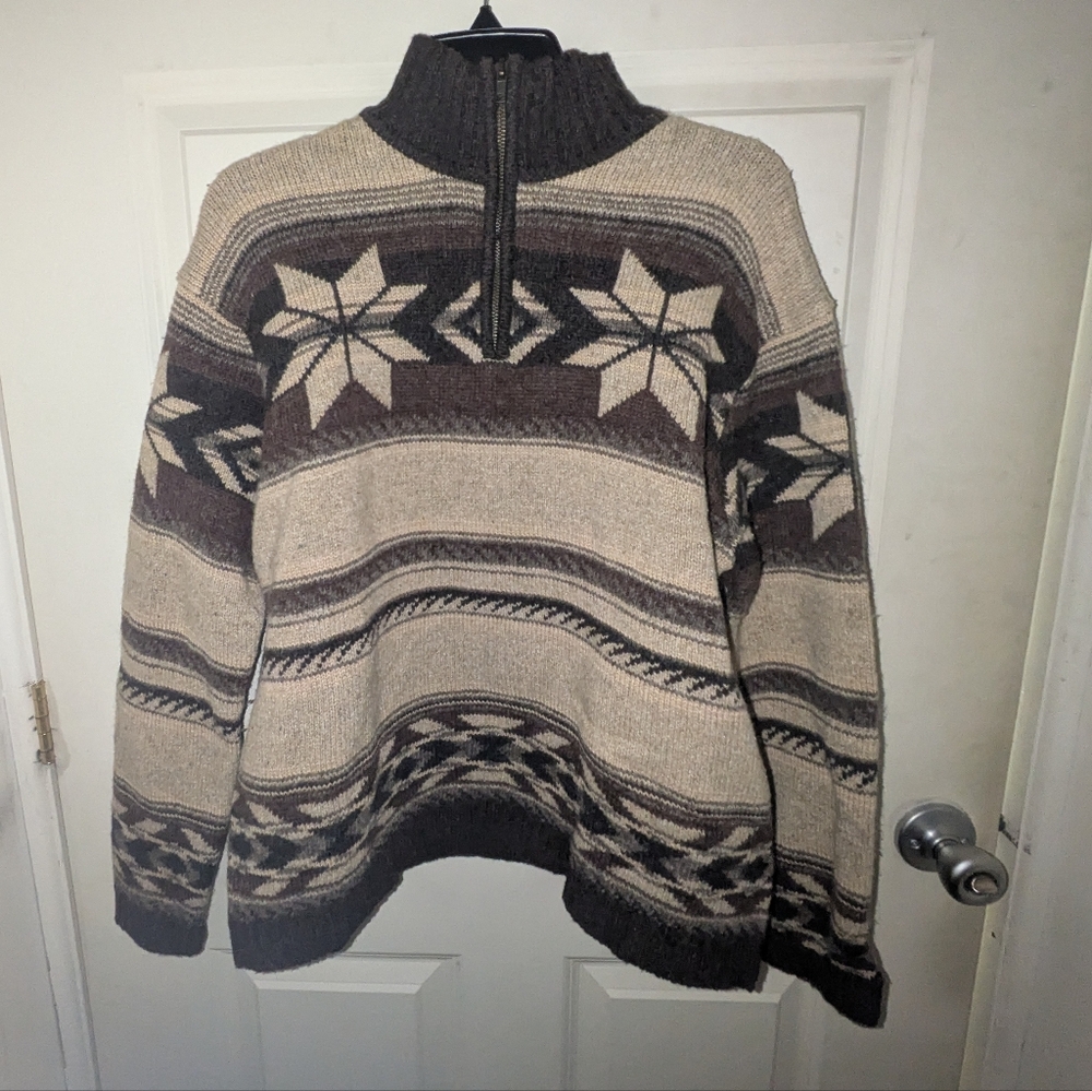 Jones New York Sport Wool Sweater Quarter Zip
